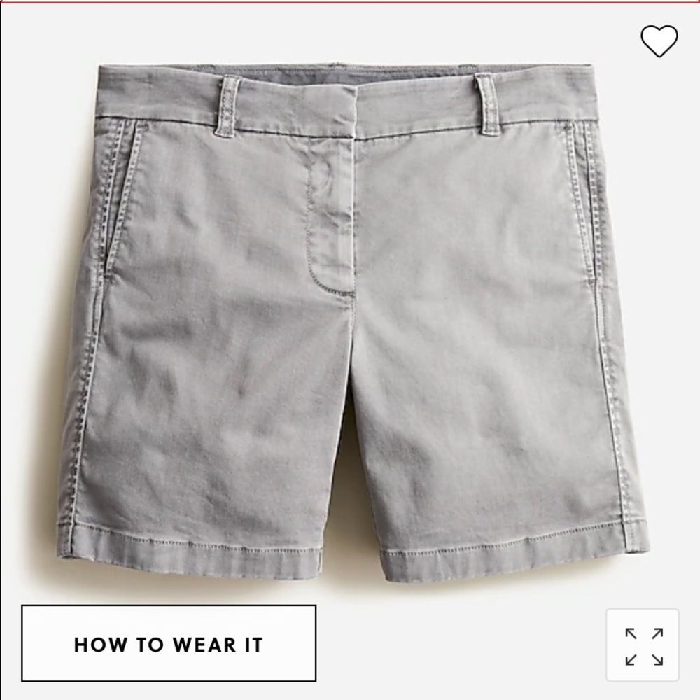 J. Crew 7 inch Light Gray Women's Cotton Shorts - size 6